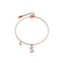 Solid 925 Sterling Silver Initial Crystal Personalised Alphabet Letter Bracelet Rose Gold Filled